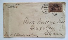 234 COLUMBIAN on COLORADO to BELGIUM 1893 AD Cover w REC Great ORIGIN/DEST COMBO