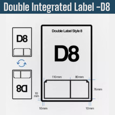 Double Integrated Labels D8 1000 A4 Stickers Ebay Amazon Invoice 110X76 80x76 mm