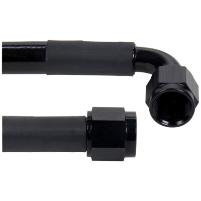 6AN Black PTFE Fuel Line Hose | High-Performance Braided Nitrous