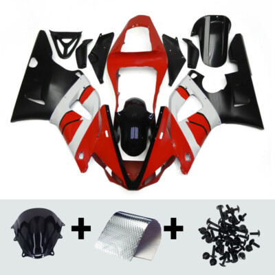 Red Black Fairing Kit Body Kit For Yamaha YZF R1 2000 2001 Injection Bodywork