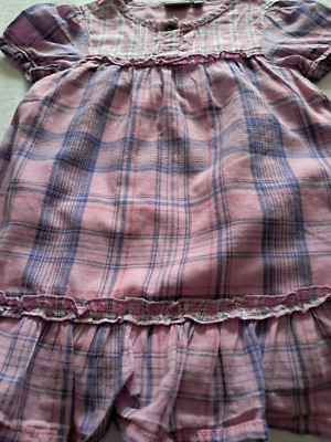 MGXX-Kleid-KurzarmRosa-Blau-Weiß-Kariert-Größe74- Sonderangebot-