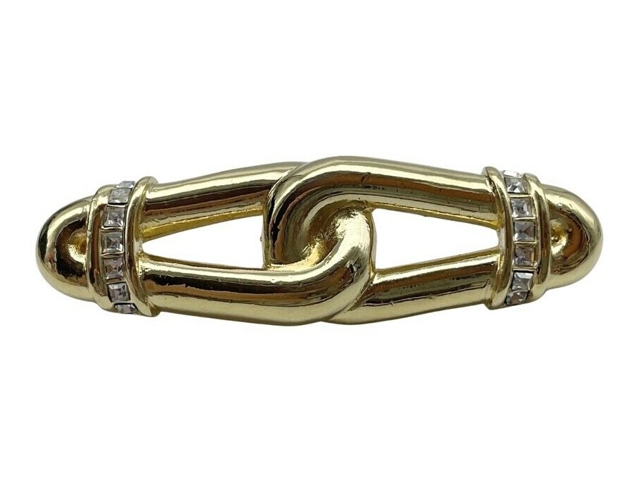 J6H Vintage Christian Dior Sleek Gold Tone Link w