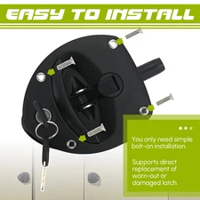 Door Latch T-Handle with 2 Keys 0406-0972-01 For Cummins Kohler Generator