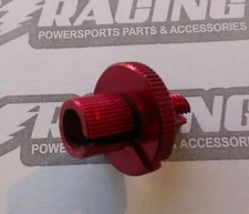 Clutch Cable Adjuster Screw & Lock nut CB GS KZ XS Alloy Anodized RED NEW