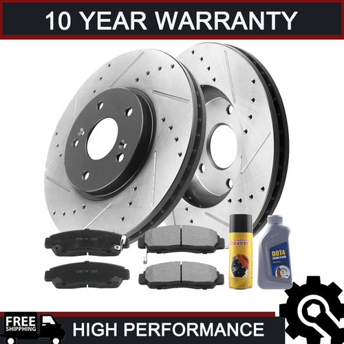 Front Brake Rotor Ceramic Brake Pads For Acura TSX CL TL Honda Accord