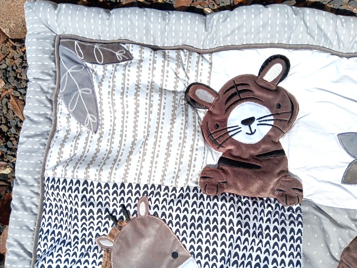 Lambs Ivy Urban Jungle Gray White Textured Baby Crib Blanket eBay