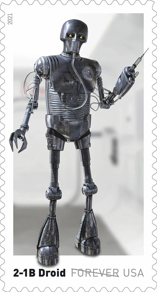 US Stamps Scott #5573-5582 5582a Sheet of 20 - Mint NH Star Wars Droids - fresh - Image 2 of 4