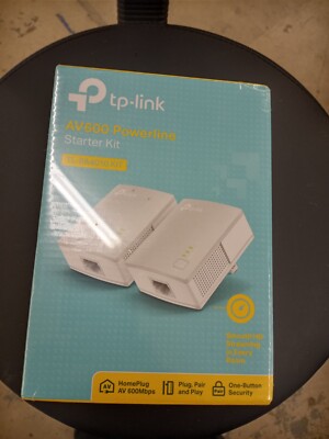 LOT TP-LINK AV600 Powerline Ethernet Adapter Starter Kit - White (TL-PA4010 KIT)