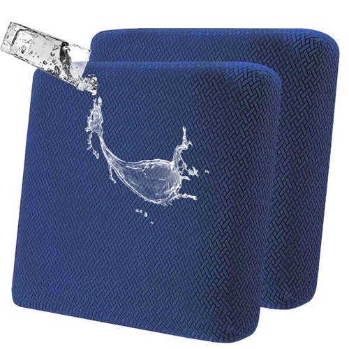 Set of 2 Waterproof Cushion Covers Non-Slip Outdoor Patio Couch Seat Slipcover - Picture 6 of 106