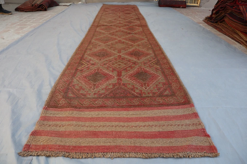 2x12 "Afghan Mishwani – Handmade Wool Rug, Vibrant Nomadic Motifs, Long Narrow" - Image 2 of 4