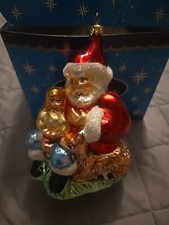 Radko STORYTIME SANTA 95-Girl and Deer Christmas Ornament 6"