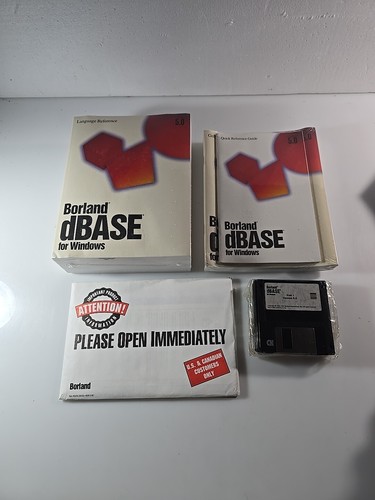 Vintage Boreland dBase for Windows Version 5.0 - Reference Books & Floppy Disks - Picture 2 of 2