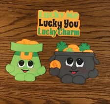Lucky Me St Patrick  s Day Scrapbook Embellishment Paper Pierced Handmade Die Cut