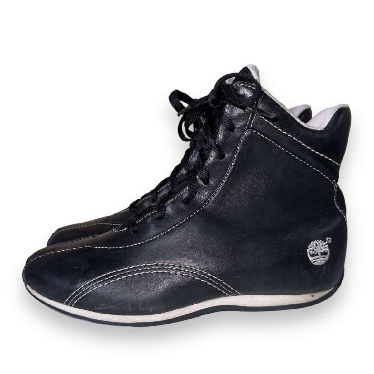 Timberlandブーツ Timberland Vintage Driving Boots Black Leather 25376 Women's