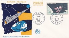 FRANCE 1966 FDC SATELLITTE YT 1476