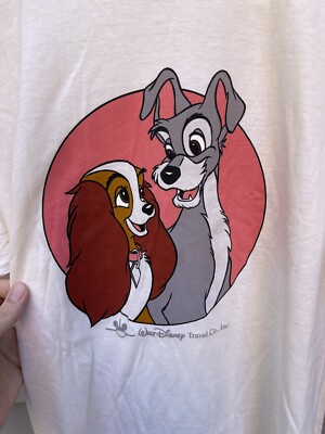 Vintage 80s Lady and the Tramp T-Shirt Pre-Owned Disney Single