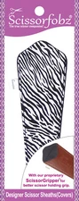 SCISSORFOBZ Designer Scissors Sheath Cover Single large Blk & White Zebra Print
