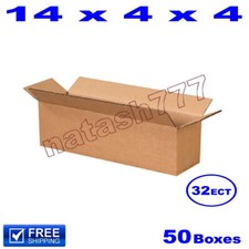 50 - 14x4x4 Cardboard Boxes 32-ECT Mailing Packing Shipping Corrugated Carton