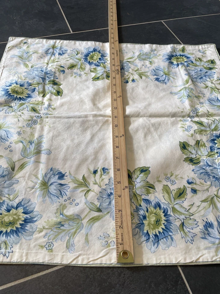 Funda funda de almohada April Cornell floral púrpura verde azul crema Foto 2 de 4