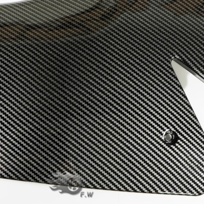 Carbon Fiber Look Gas Fuel Tank Cover Fairing ABS For Kawasaki