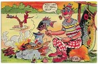 2 Vintage Postcards: Any Day Is Fish Day and They Don't Go For My Line — photo 1