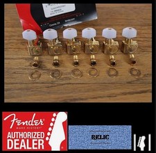 Fender Aged/Relic DELUXE Strat/Tele Gold Tuners Pearloid Buttons Tuning Machines