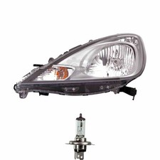 Halogen Scheinwerfer rechts H4 chrom für Honda Jazz III inklusive Lampen