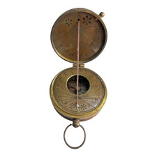 Pocket Kompass und Sonnenuhr in Antik Ø 5 cm   SIR LORD KELVIN