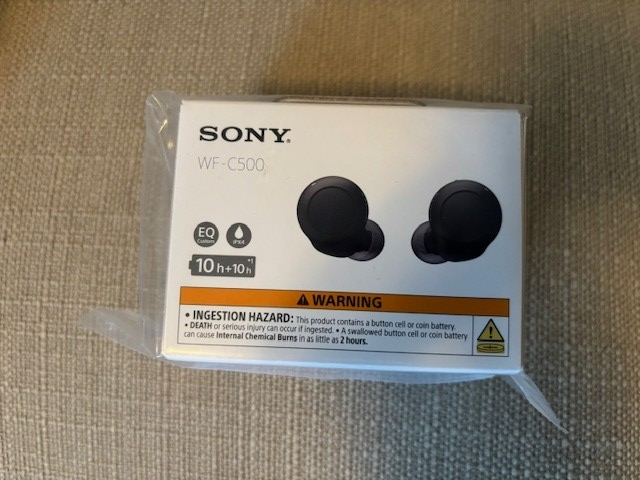 Sony WF-C500 Truly Wireless In-Ear Bluetooth Headphones - Black NEW