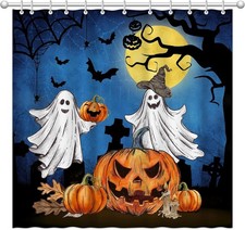 Halloween Shower Curtain Set, Halloween Bathroom Set 4, Bathroom Decor Sets with