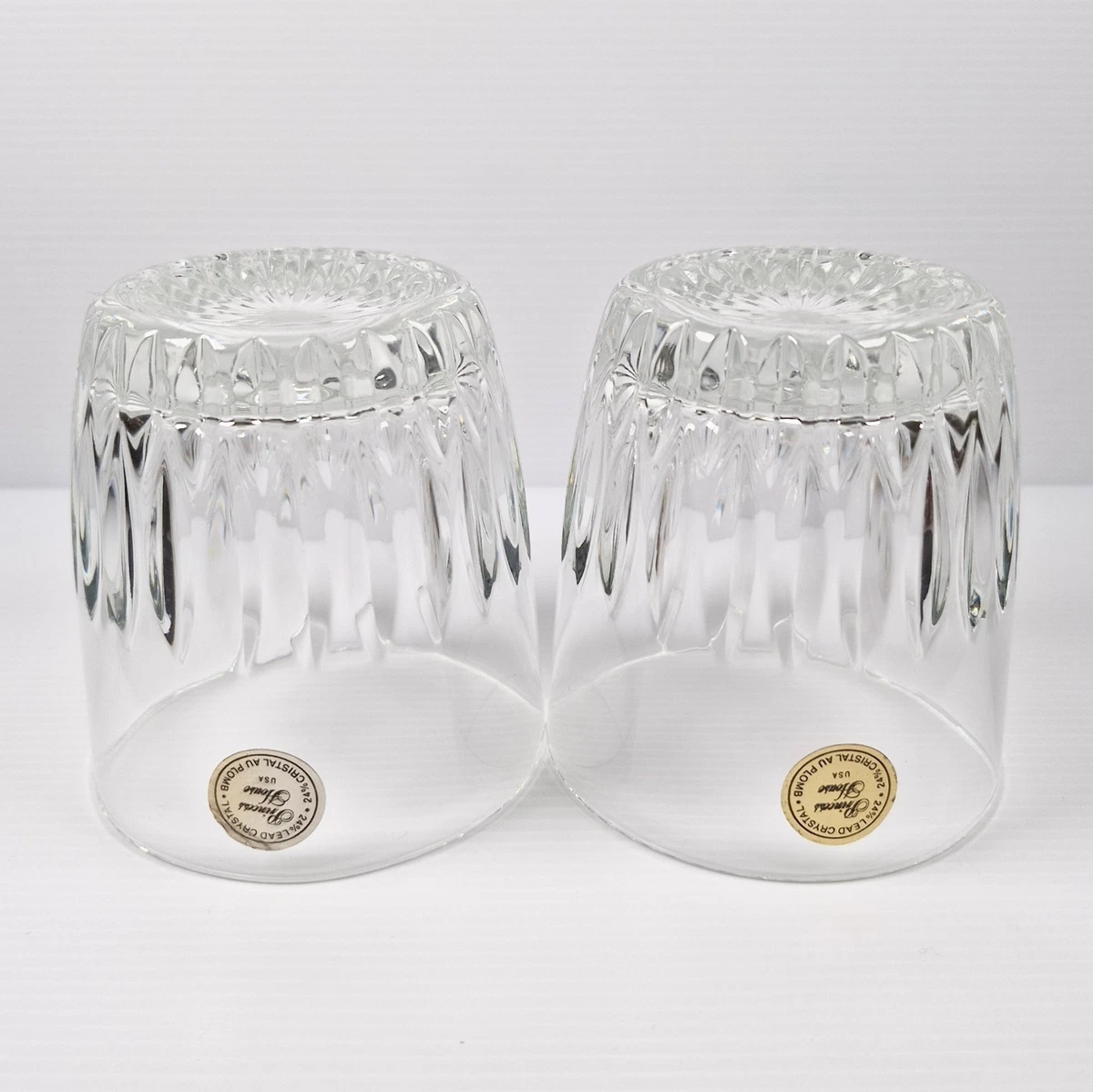 Princess House Royal Highlights Old Fashioned 24% Lead Crystal Tumblers 867 Pair