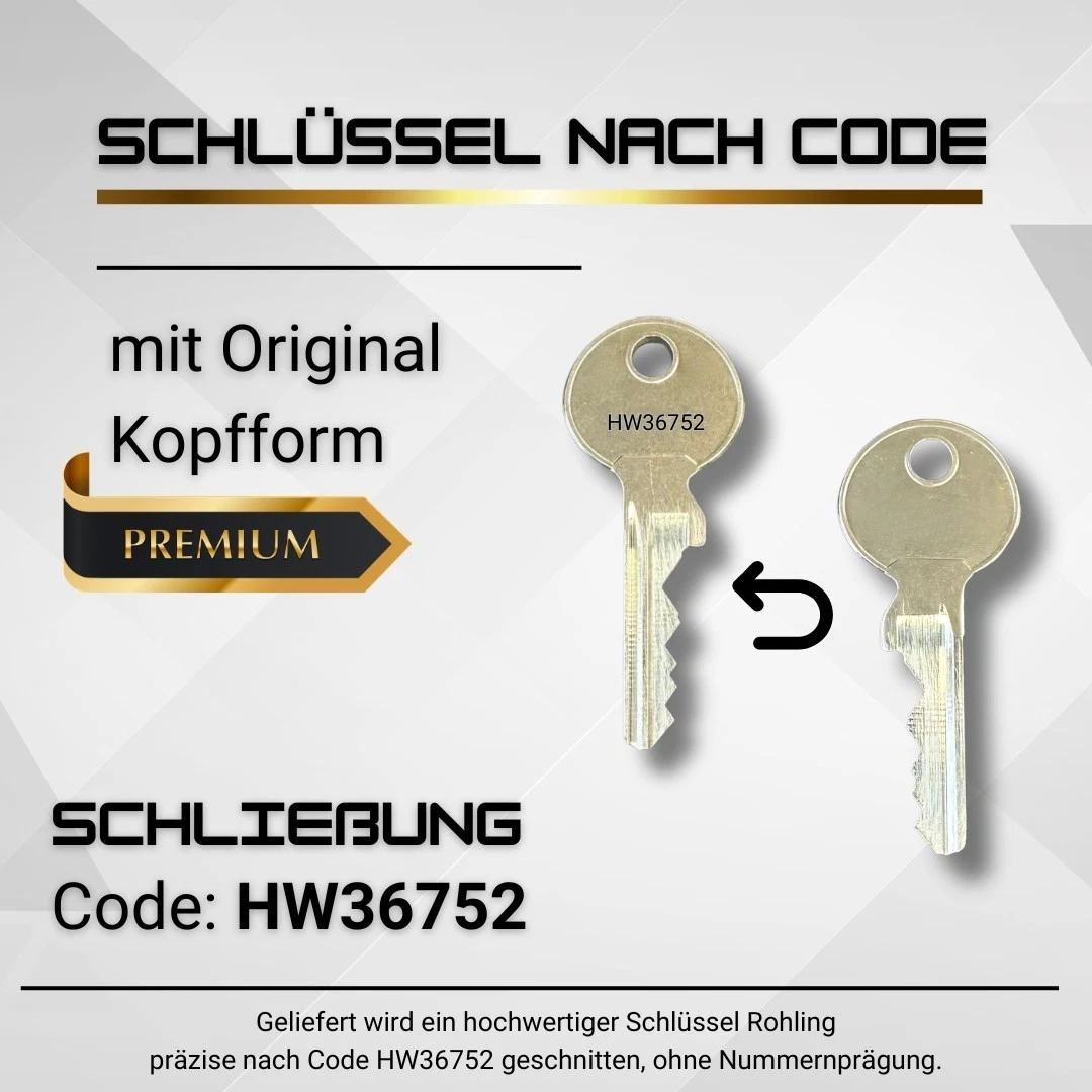 Compatible IKON EW HW36752 llave de repuesto llave de repuesto Stadtwerke Munich