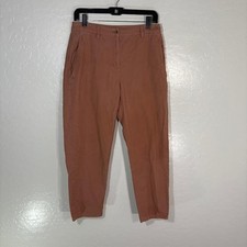 Eileen Fisher Pants Womens 2 Pink Organic Cotton Hemp Twill Tapered Ankle Casual