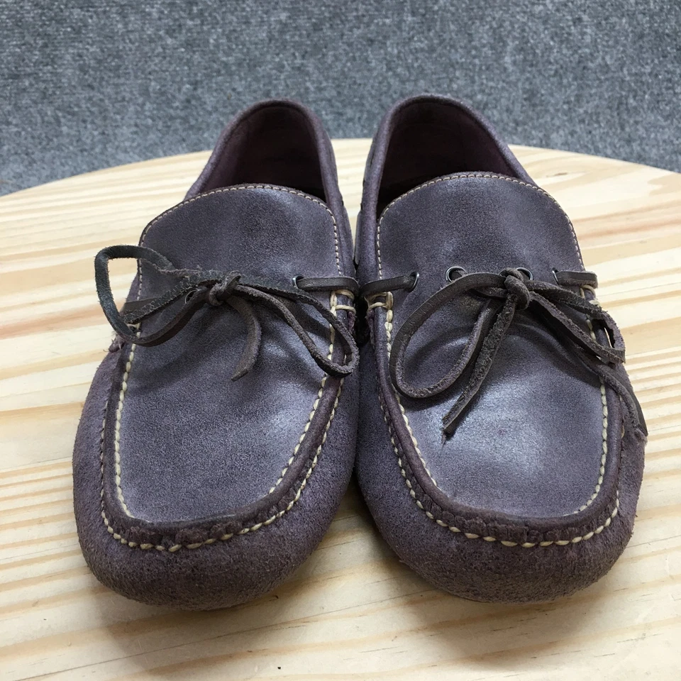 Cole Haan Shoes Mens 8 M Moccasin Flats Purple Leather Moc Toe Low Bow C10552 - Image 4 of 4