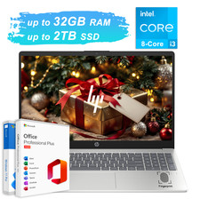 2026 HP Laptop Computer 15.6" FHD 8-Core Intel i3 Upto 32GB RAM 2TB SSD Win11Pro