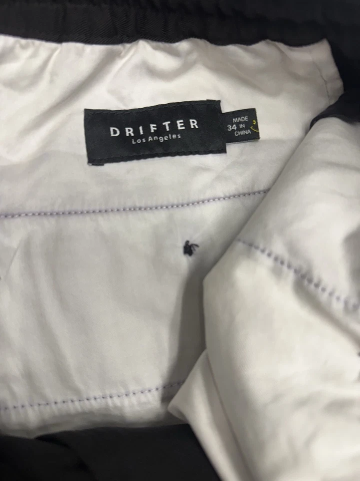 Pantalones Cortos Drifter Los Angeles Negro Cordón 34 Cintura Elástica  Foto 3 de 3