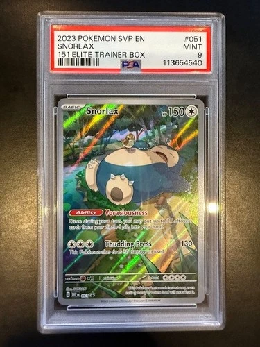 Snorlax 051 Sv: Scarlet & Violet Promo Card PSA9