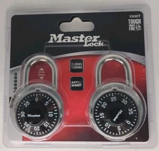 Master Lock 1500T Combination Padlocks (2 Pack) – New in Sealed Package