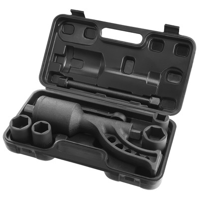 Torque Multiplier Wrench Set 1'' Drive 1:64 Lug Nut Remover with 4 Sockets