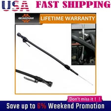Black Flexible Stainless Oil Dipstick For LSX LS1 LS2 LS6 4.8L 5.7L 6.0L 6.2L