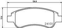 Hella 8DB 355 011-521 Bremsbelagsatz, Scheibenbremse Vorne FüR CitroËN Ds