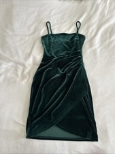 Windsor Green Velvet  Short Mini Party/ Cocktail Dress XS