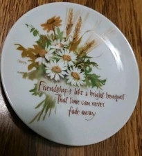 Lasting Treasures Friendship Plate 4" Made In Japan American Greetings Corp.