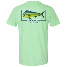 Black Pond Saltwater Series Men's T-shirt Offshore Fishing Mahi Dorado Dolphin