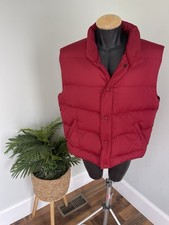 Cabela s Puffer Vest Mens Sz Lg Premier Northern Goose Down Snap Red