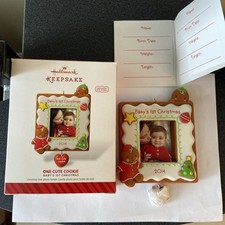 2014 Hallmark One Cute Heart Cookie Baby's First Christmas Ornament K 