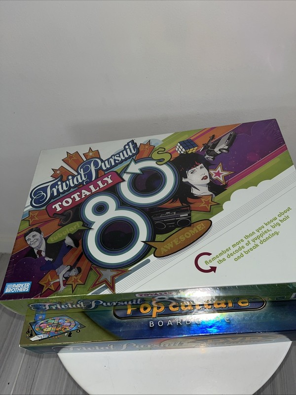 Trivial Pursuit Totally 80s NIB, along with Used DVD Pop Culture