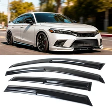 For Honda JDM Mugen Style Window Visor Vent Sun Rain Guard Wind Deflector