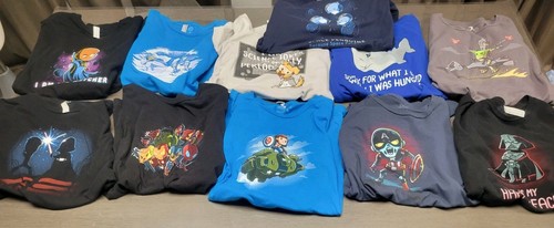 11 T-Shirt Lot All Size XL XLARGE Movies VTG Pop Culture Streetwear Art