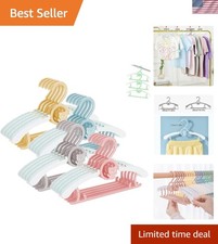 Baby Nursery Closet Hangers, Non-Slip and Extendable Laundry Infant Pant Hang...